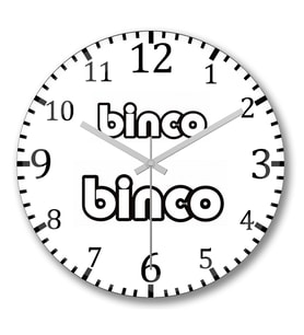 Binco Duvar Saati Bombeli Gercek Cam