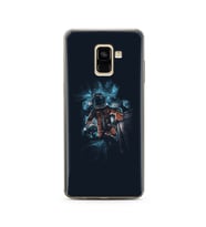 Uzay Boşluğu Tasarım Süper Şeffaf Silikon Telefon Kılıfı Samsung A8 Plus