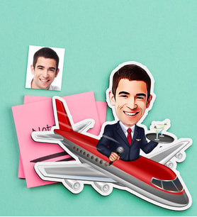 BK Gift Kişiye Özel Host Karikatürlü Ahşap Magnet (Çok Renkli)