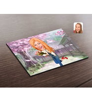 BK Gift Kişiye Özel Kadın Karikatürlü Ahşap Puzzle-13
