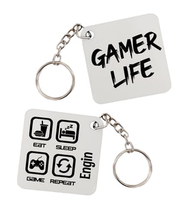 Gamer Life Oyuncuya Hediye İsimli Kişiye Özel Anahtarlık