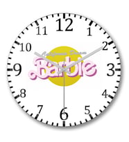 Barbie  Duvar Saati  Bombeli Gercek Cam