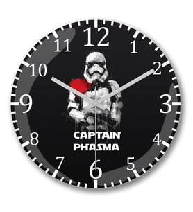 Star  Wars Duvar Saati Bombeli Gercek Cam