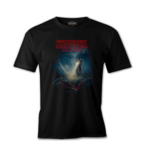 Stranger Things - Bicycle Siyah Erkek Tshirt