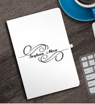 BK Gift Kişiye Özel İsimli Beyaz Defter - 3