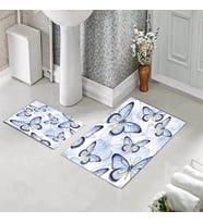 Banyo Halısı Ikili Klozet Takımı Kaymaz Tabanlı (60 xm x 100 cm + 40 cm x 60 cm) 