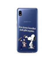 Snoopy Tasarımlı Süper Şeffaf Silikon Telefon Kılıfı Samsung A10