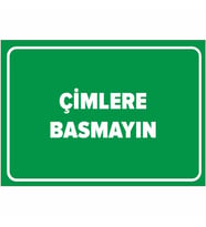 MIGNATIS - Çimlere Basmayın Levhası - Sac Malzeme 50x70cm