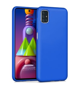 Microsonic Matte Silicone Samsung Galaxy M51 Kılıf Mavi