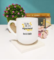 Yılın En İyi Öğretmeni Tasarımlı Öğretmene Öğretmen Kupa Bardak