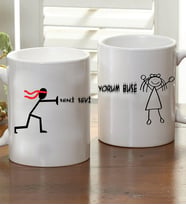 Kişiye Özel Çöp Adam Love Kupa Bardak
