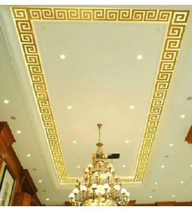 Dekor Süs LABIRENT pleksi AYNA Bordür 60x adet 7x7cm Pleksi Dekoratif ALTIN Ayna Antre