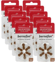 Bernafon 312 Numara İşitme Cihazı Pili 6*10 (Toplam 60 Adet)