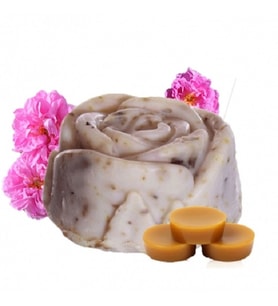 Akita  %100 Doğal Güllü Ve Balmumlu El yapımı Sabun 100gr