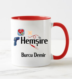Hemşire Kupa Bardağı Kırmızı
