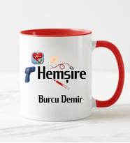 Hemşire Kupa Bardağı Kırmızı