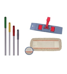 Safell Nemli Mop - Mop Aparatı - Plastik Sap - 40cm