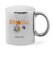 BK Gift Kişiye Özel Mesleki Biyolog Krom Kupa Bardak  1