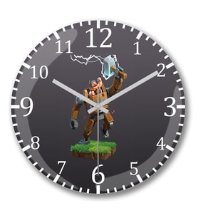Clash of Clans Duvar Saati Bombeli Gercek Cam