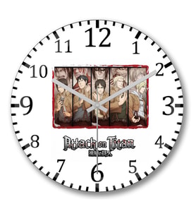 Attack on Titan Duvar Saati Bombeli Gercek Cam