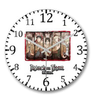 Attack on Titan Duvar Saati Bombeli Gercek Cam