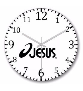 Jesus  Christ  Duvar  Saati Bombeli Gercek Cam