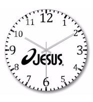 Jesus  Christ  Duvar  Saati Bombeli Gercek Cam