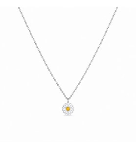 Afrodit Silver Minimal Papatya Çiçeği Gümüş Kolye
