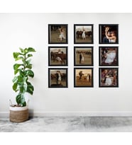 Dekoratif Palet Çoklu Çerçeve Fotoğraflı (model 12) (Siyah)