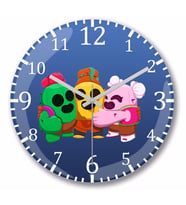 Spike Family Brawl Stars Duvar Saati Bombeli Gercek Cam