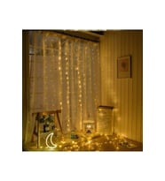 TechnoSmart Peri Telli Perde Led Işık Kumandalı 300 Ledli  3 x 3 metre Usb'li 8 Animasyonlu Günışığı