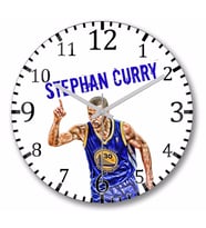 Stephen Curry    Duvar   Saati Bombeli Gercek Cam