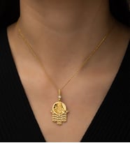Papatya Silver 925 Ayar Gümüş Fatma Eli Osmanlı Tuğra Kolye