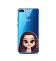 Kıvırcık Saçlı Kız Tasarımlı Süper Şeffaf Silikon Telefon Kılıfı Huawei Honor 9 