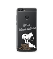 Snoopy Tasarımlı Süper Şeffaf Silikon Telefon Kılıfı Huawei PSmart (2018)