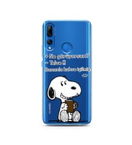 Snoopy Tasarımlı Süper Şeffaf Silikon Telefon Kılıfı Huawei Y9 Prime 2019