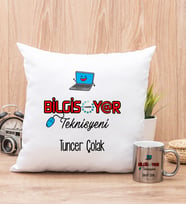 Bilgisayar Teknisyeni Yastık ve Silver Kupa Bardak
