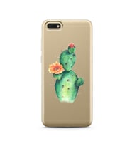 Kaktüs Tasarımlı Süper Şeffaf Silikon Telefon Kılıfı Huawei Honor 7s-Y5 (2018)