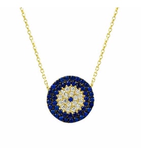 Kolye Sosyete Gözü 1,92 Gram 14 Ayar Altın (Sarı)