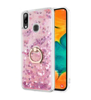 Microsonic Samsung Galaxy A20 Kılıf Glitter Liquid Holder Pembe