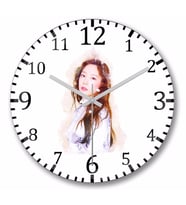Taeyeon  Duvar Saati Bombeli Gercek Cam