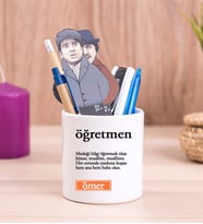 Öğretmen Kelime Anlamı Seramik Kalemlik