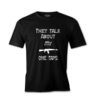 Counter Strike - My One Taps Siyah Erkek Tshirt