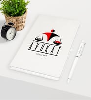 BK Gift Kişiye Özel Avukat Temalı Beyaz Defter Kalem Seti - 4
