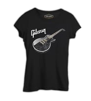 Gitar - Gibson 1 Siyah Kadın Tshirt