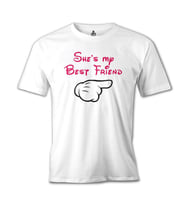 She's my Best Friend 1 Beyaz Erkek Tshirt