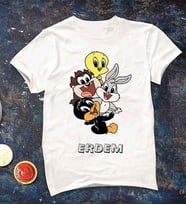 Looney Tunes Çizgi Film Tişörtü ( Çocuk - Büyük ) Kişiye Özel