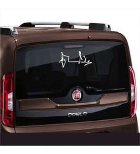 Alparslan Türkeş İmza Oto Sticker Yapıştırma Arka Cam