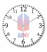 Army ll Duvar Saati Bombeli Gercek Cam