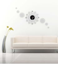 BK Gift Kişiye Özel Kar Tanesi Ahşap Duvar Panel Saati Model 5b